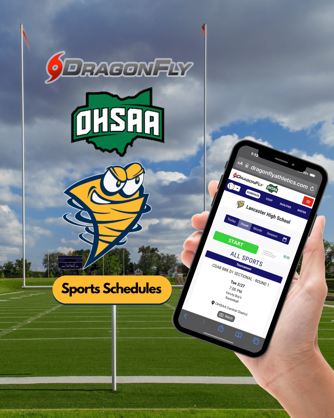 DragonFly sports schedules app